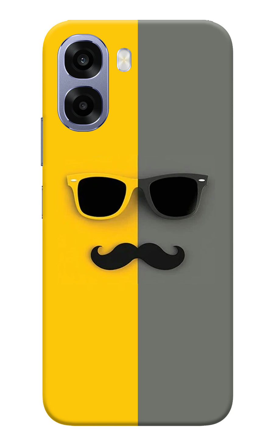 Sunglasses with Mustache Oppo A6 5G Back Cover, Hard case