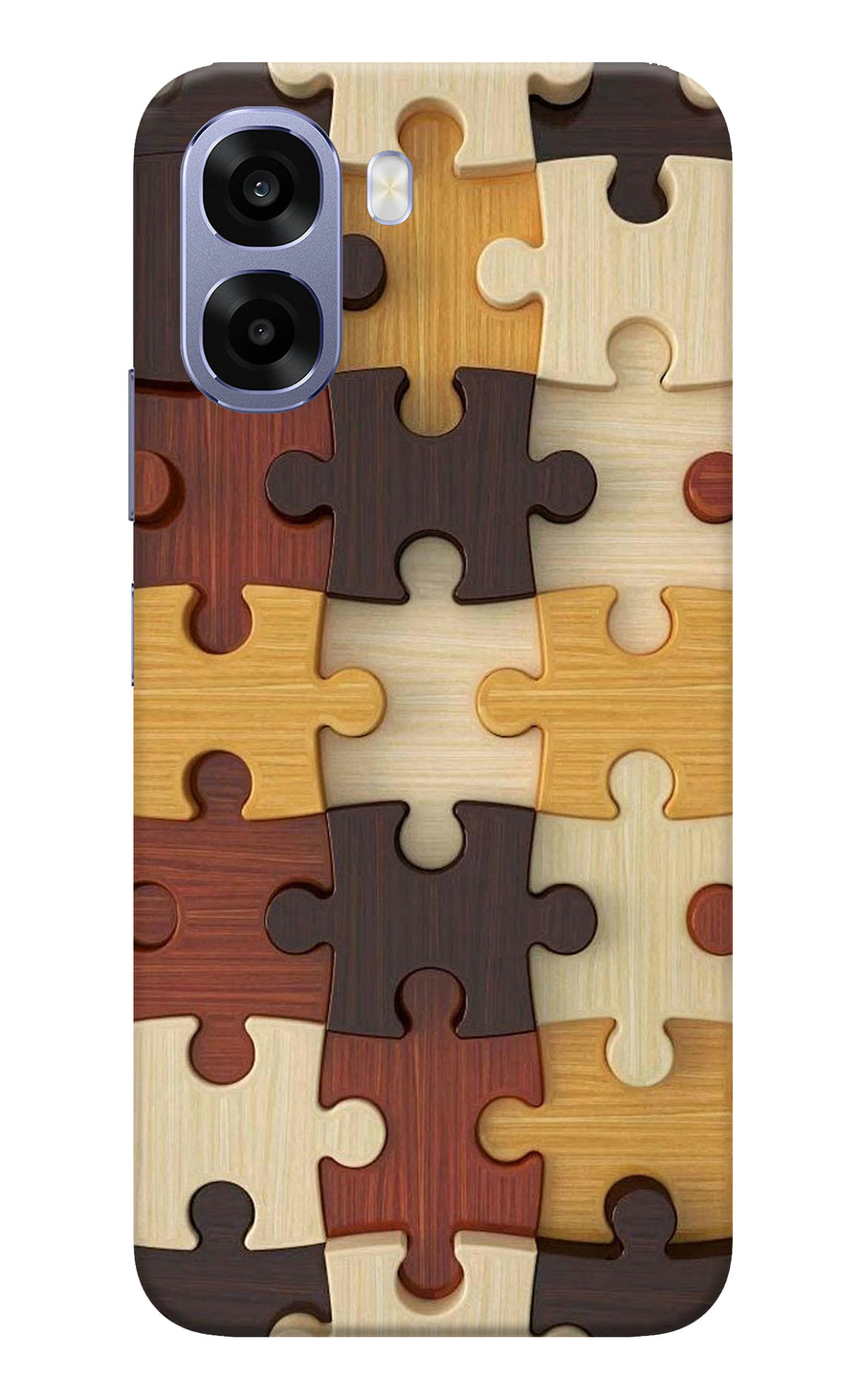 Wooden Puzzle Oppo A6 5G Back Cover, Hard case