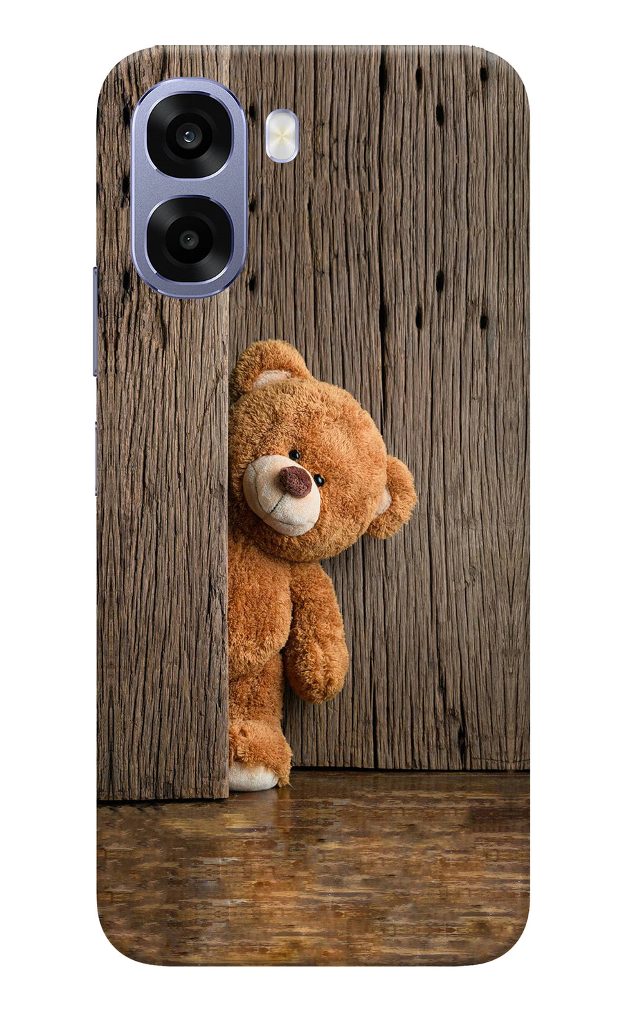 Teddy Wooden Oppo A6 5G Back Cover, Hard case