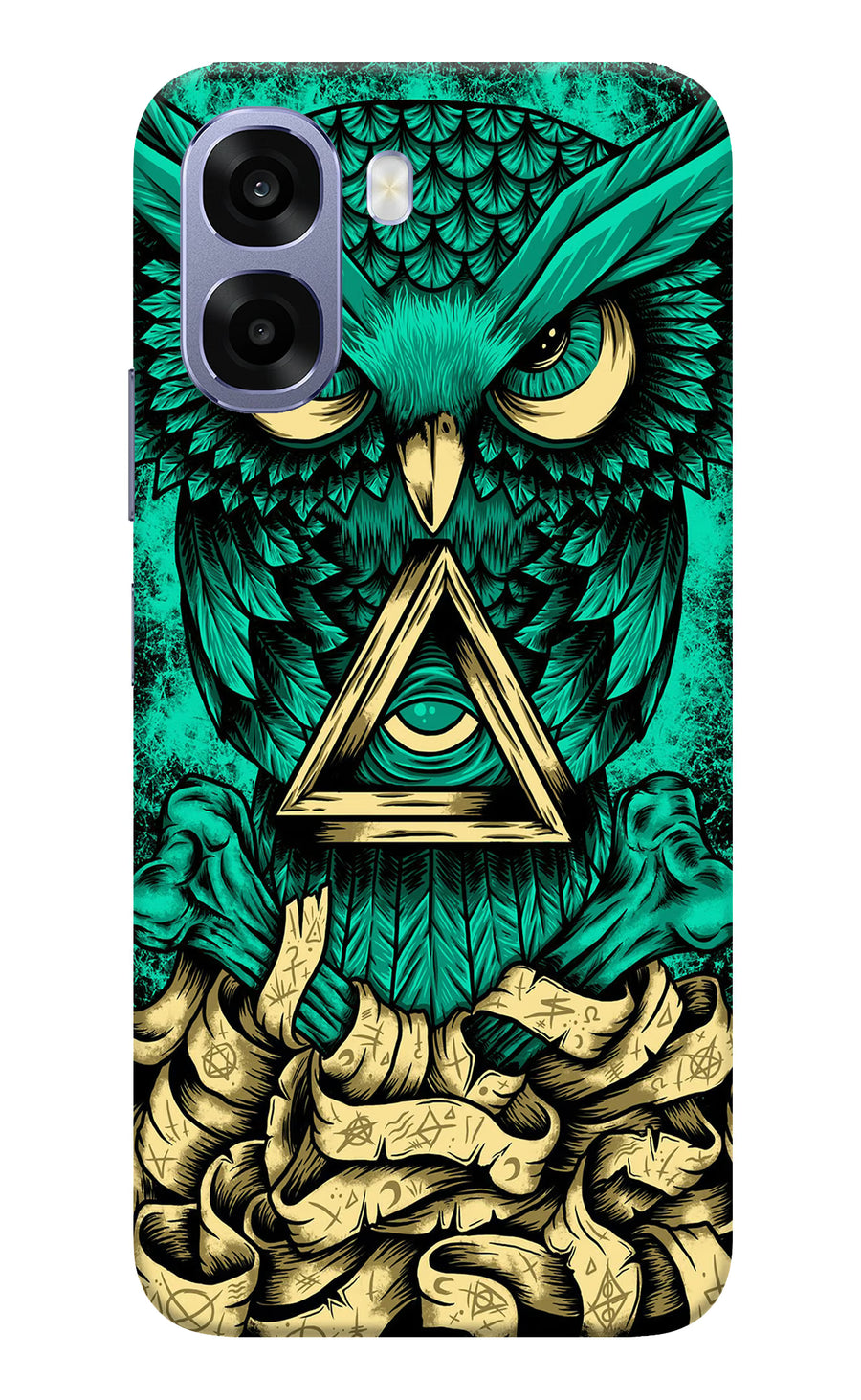 Green Owl Oppo A6 5G Back Cover, Hard case