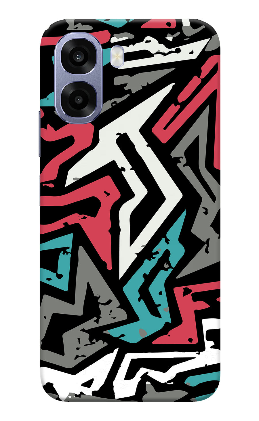Geometric Graffiti Oppo A6 5G Back Cover, Hard case