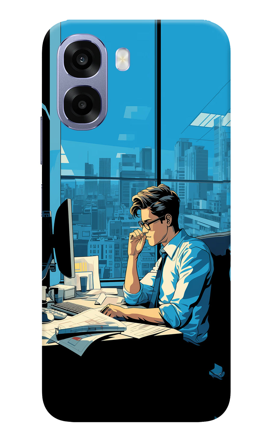Focused Hustler (AI Generated) Oppo A6 5G Back Cover, Hard case