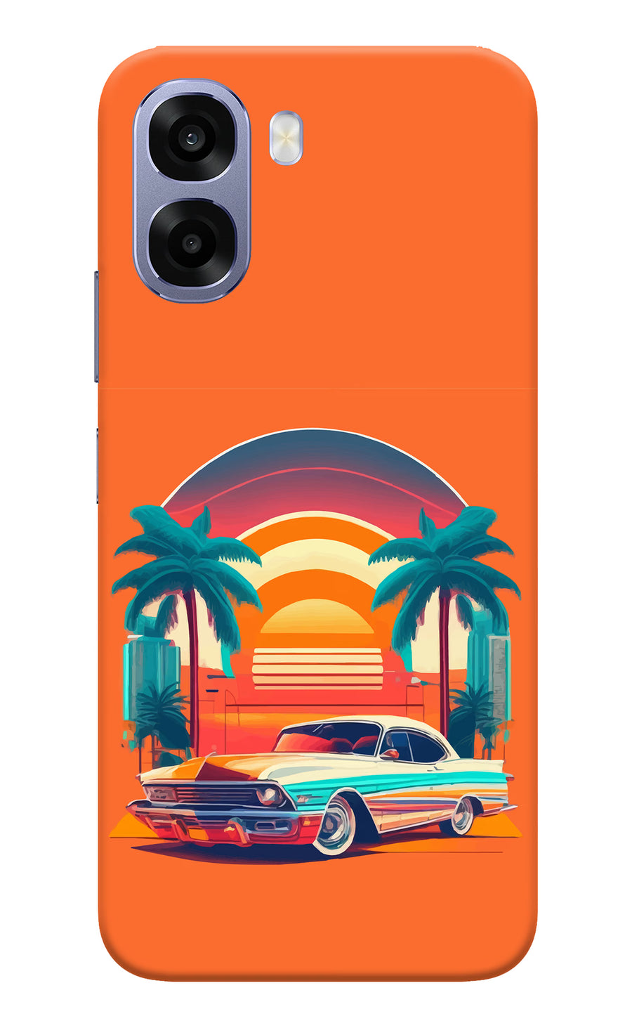 Palm Drive 80s Oppo A6 5G Back Cover, Hard case
