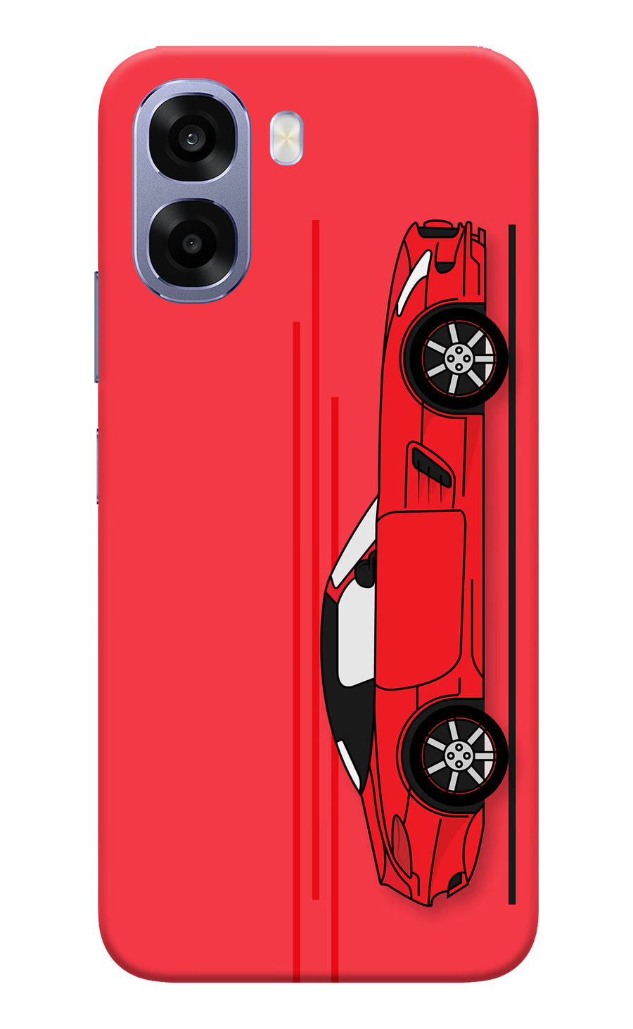 Red Velocity Oppo A6 5G Back Cover, Hard case