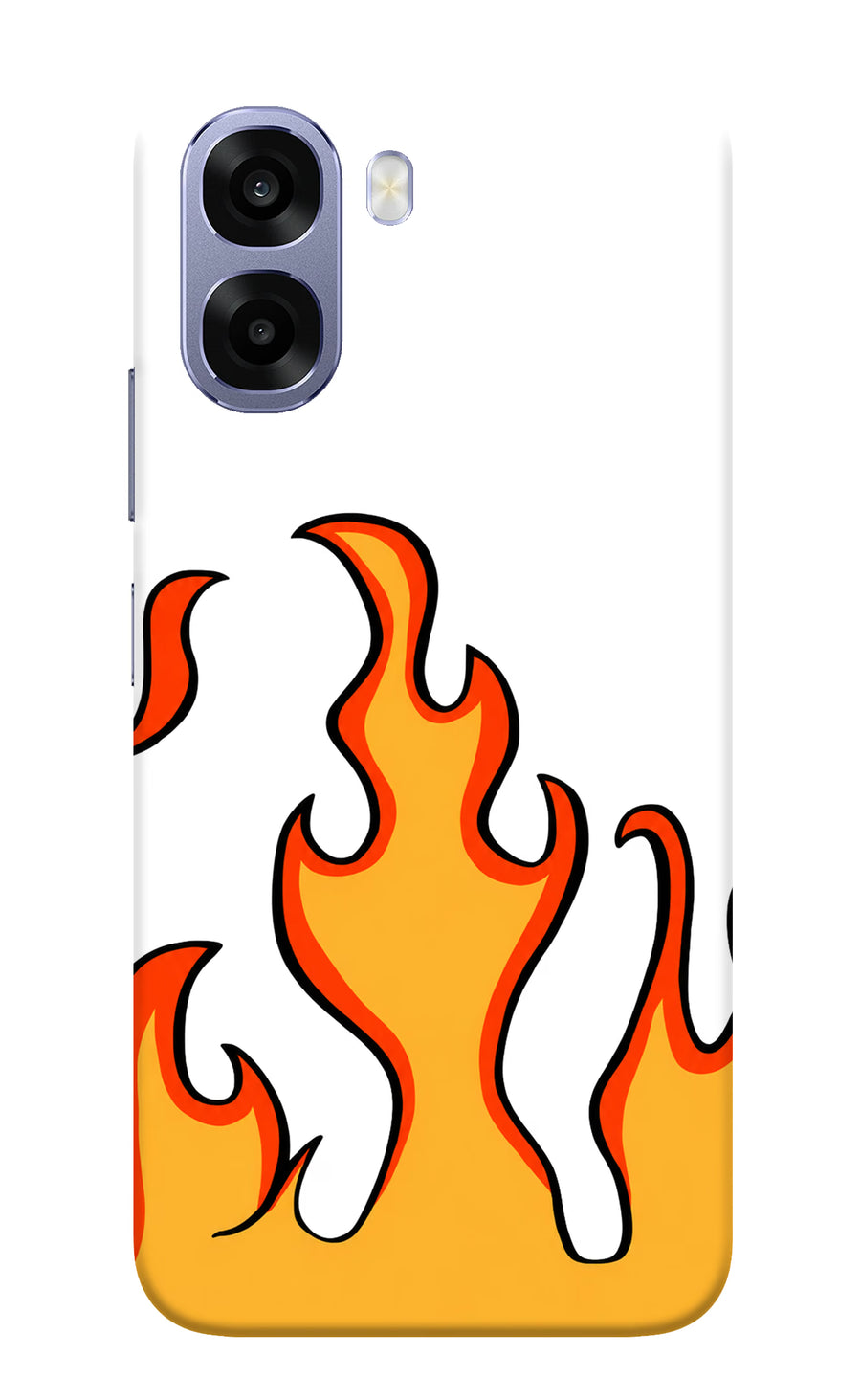 Fired Up – White Oppo A6 5G Back Cover, Hard case