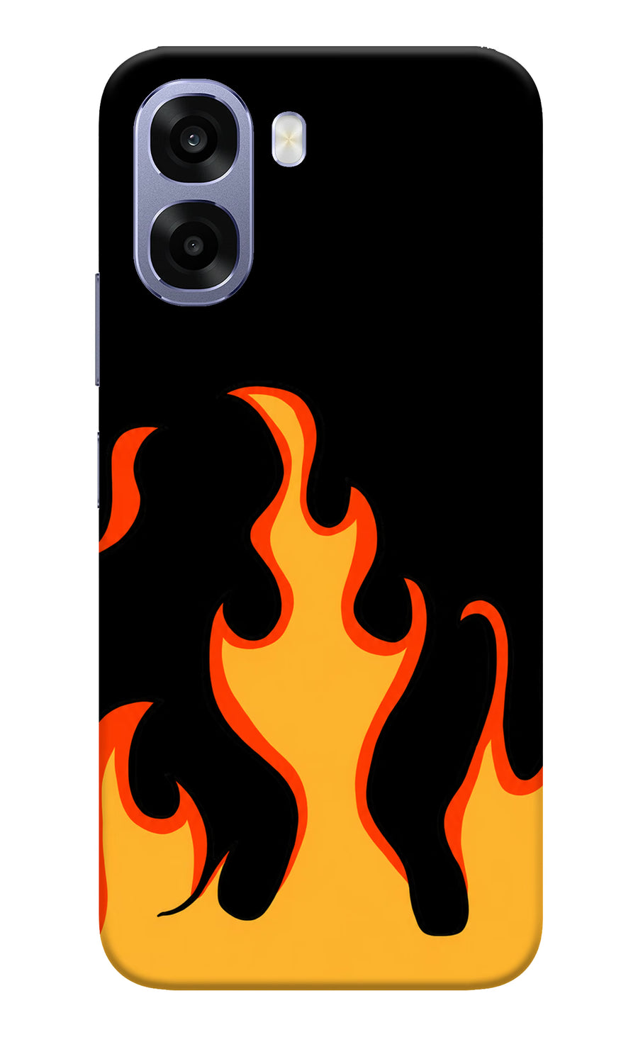 Fired Up – Black Oppo A6 5G Back Cover, Hard case