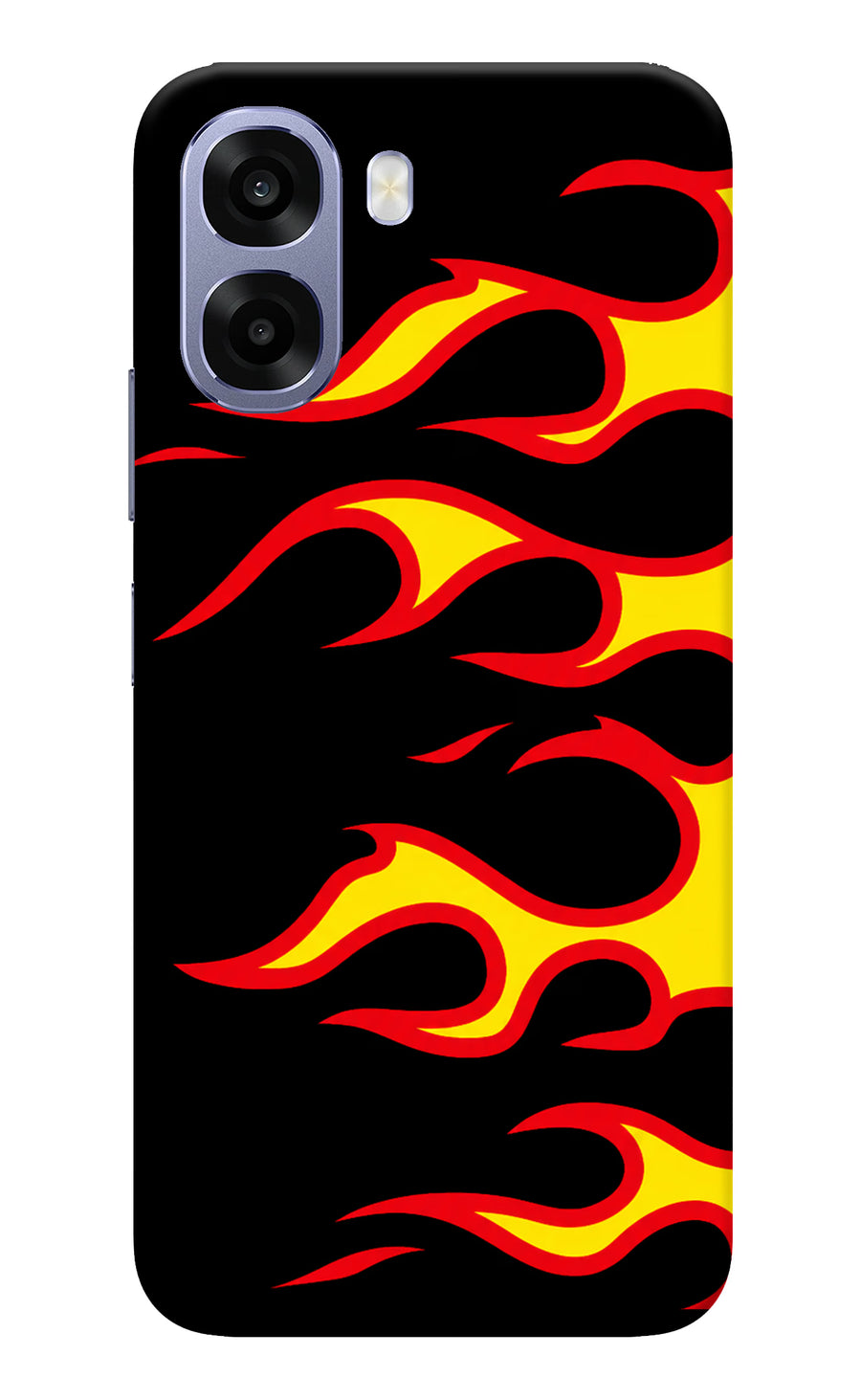 Side Sweep Flames Oppo A6 5G Back Cover, Hard case