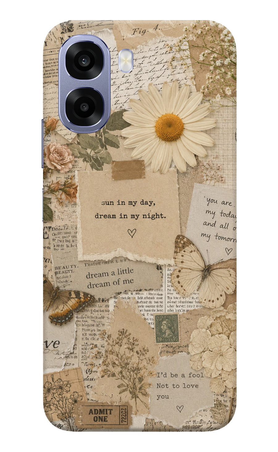 Vintage case Oppo A6 5G Back Cover, Hard case