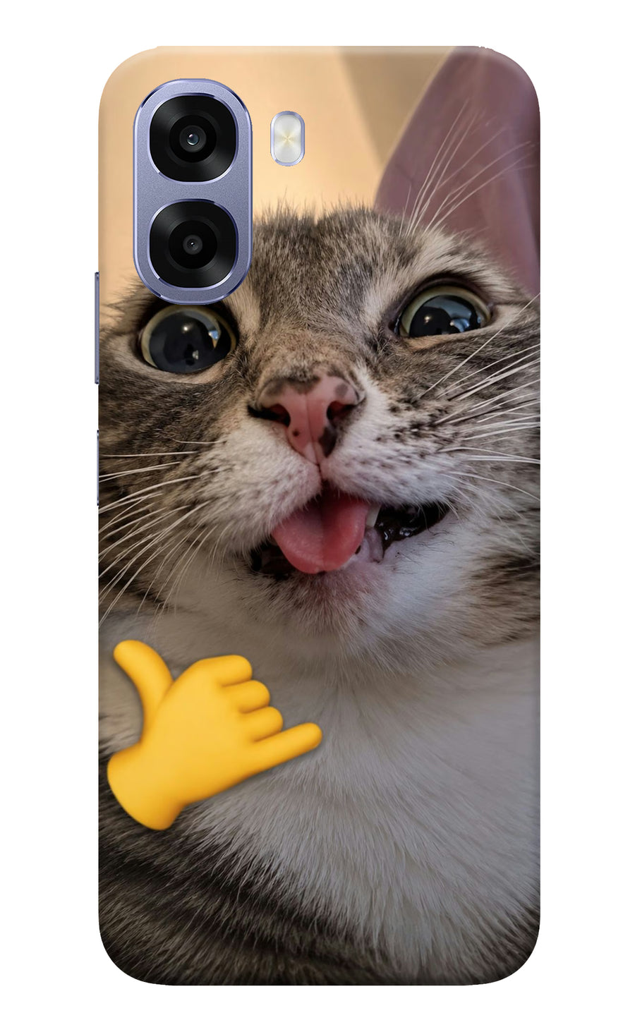 Silly Cat Call Oppo A6 5G Back Cover, Hard case