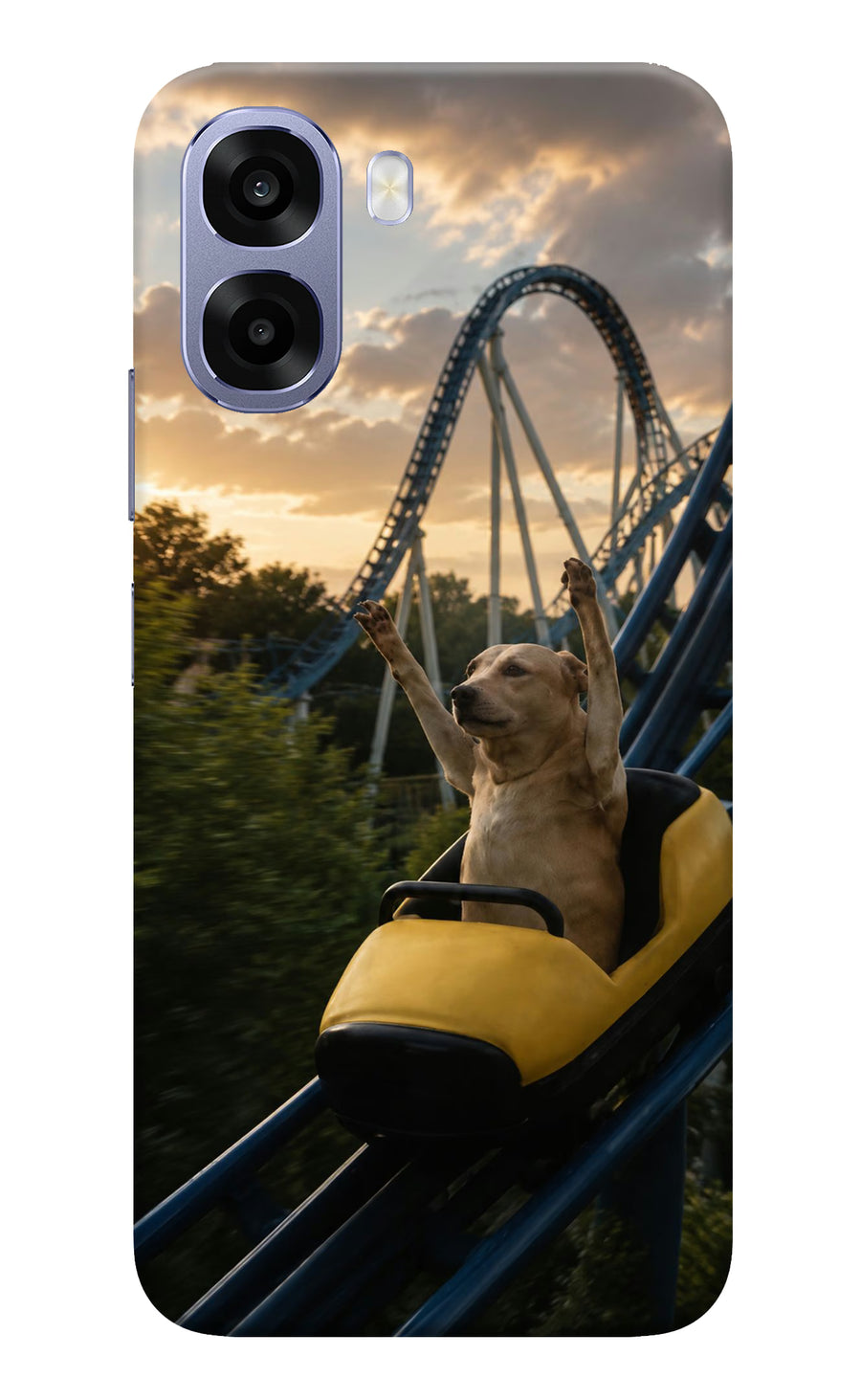 Rollercoaster Dog Oppo A6 5G Back Cover, Hard case