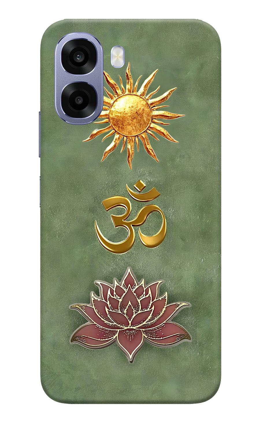 Om & Lotus Oppo A6 5G Back Cover, Hard case