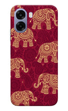 Maroon Elephant Oppo A6s 5G Hard Case Back Cover by Casekaro
