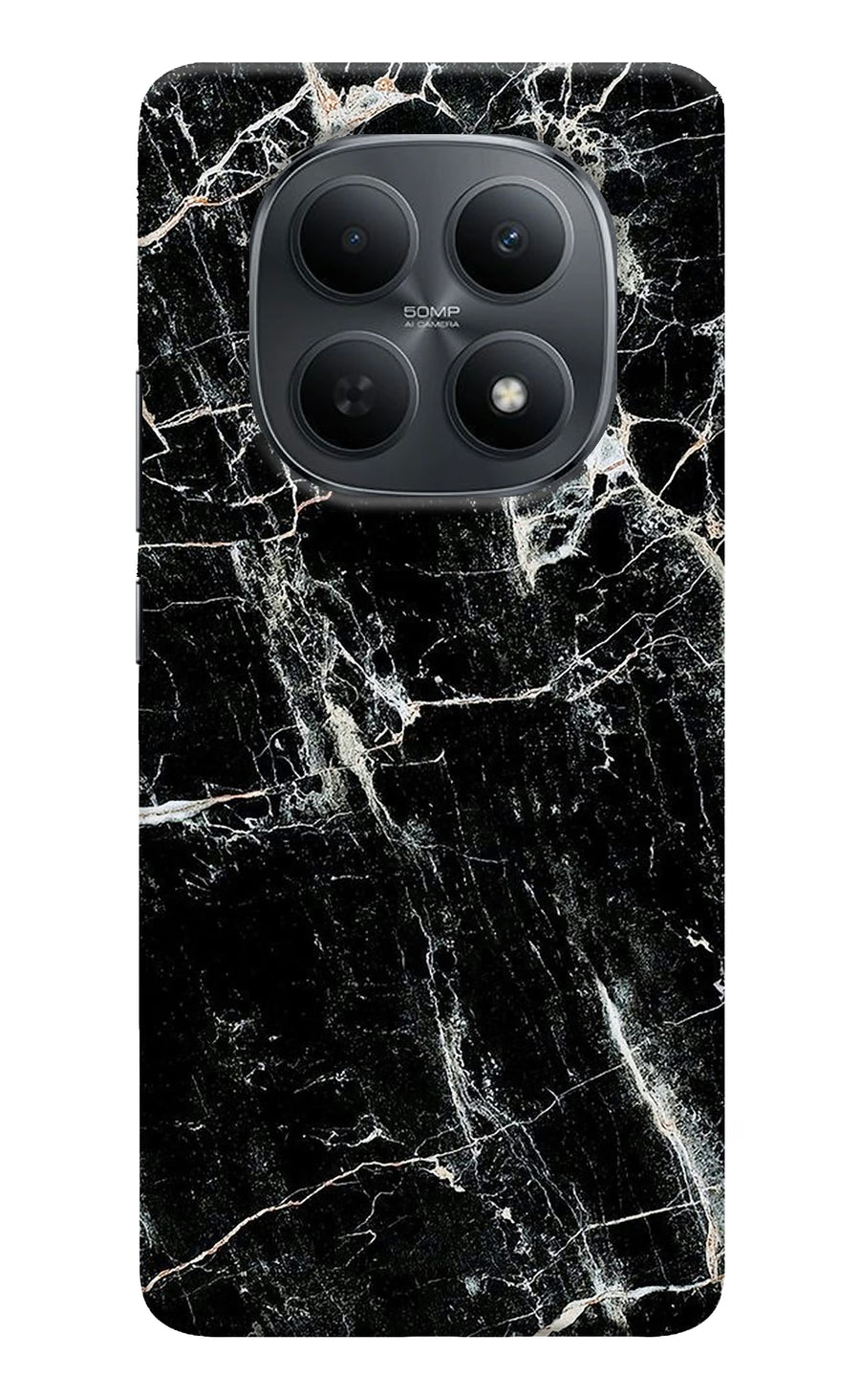 Black Marble Texture Poco M8 5G Back Cover, Hard case
