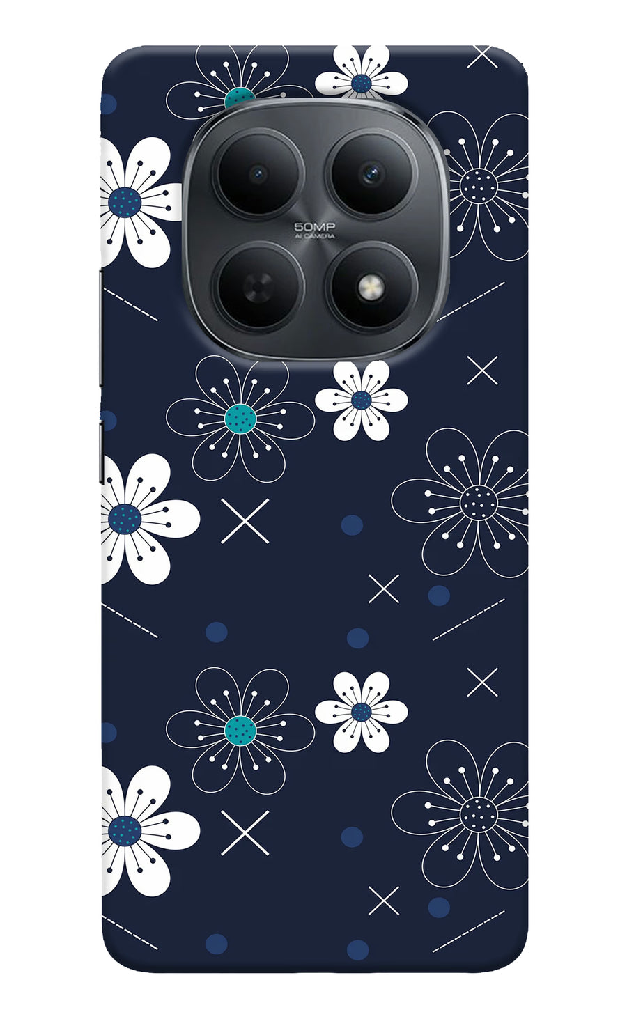 Flowers Poco M8 5G Back Cover, Hard case