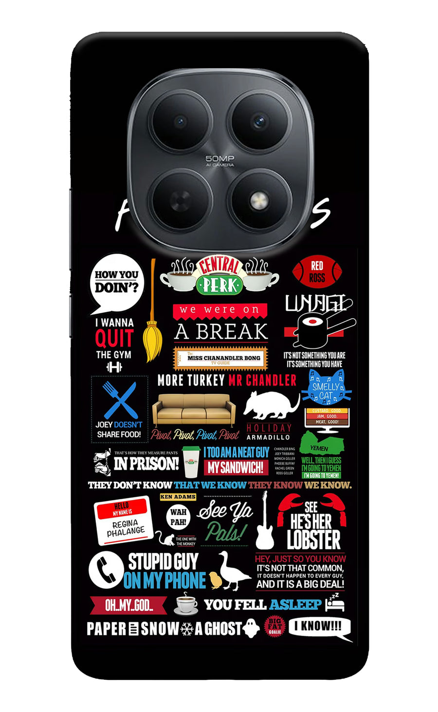 FRIENDS Poco M8 5G Back Cover, Hard case