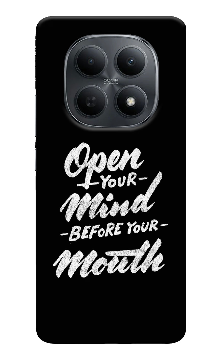 Open Your Mind Before Your Mouth Poco M8 5G Back Cover, Hard case