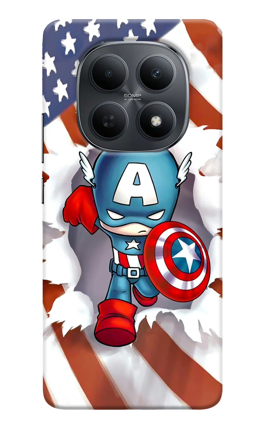 Captain America Poco M8 5G Back Cover, Hard case