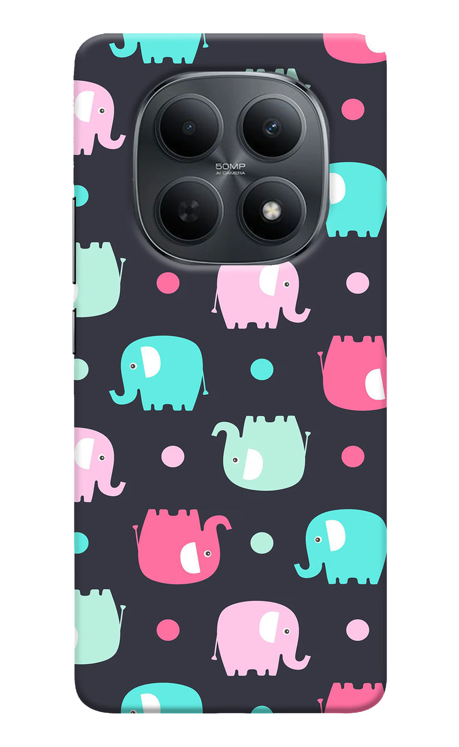 Elephants Poco M8 5G Back Cover, Hard case