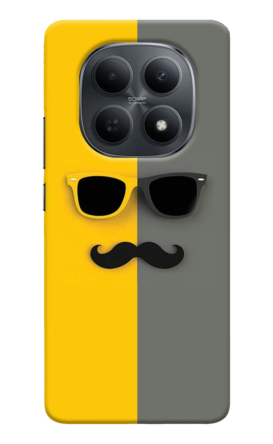 Sunglasses with Mustache Poco M8 5G Back Cover, Hard case