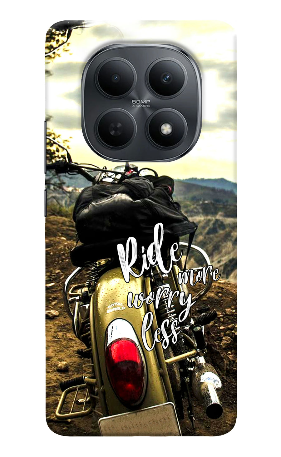 Ride More Worry Less Poco M8 5G Back Cover, Hard case