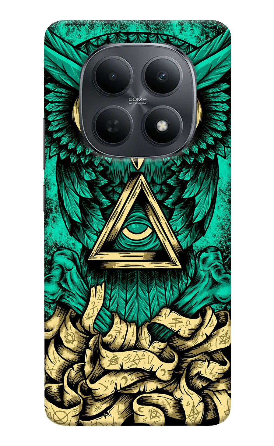 Green Owl Poco M8 5G Back Cover, Hard case
