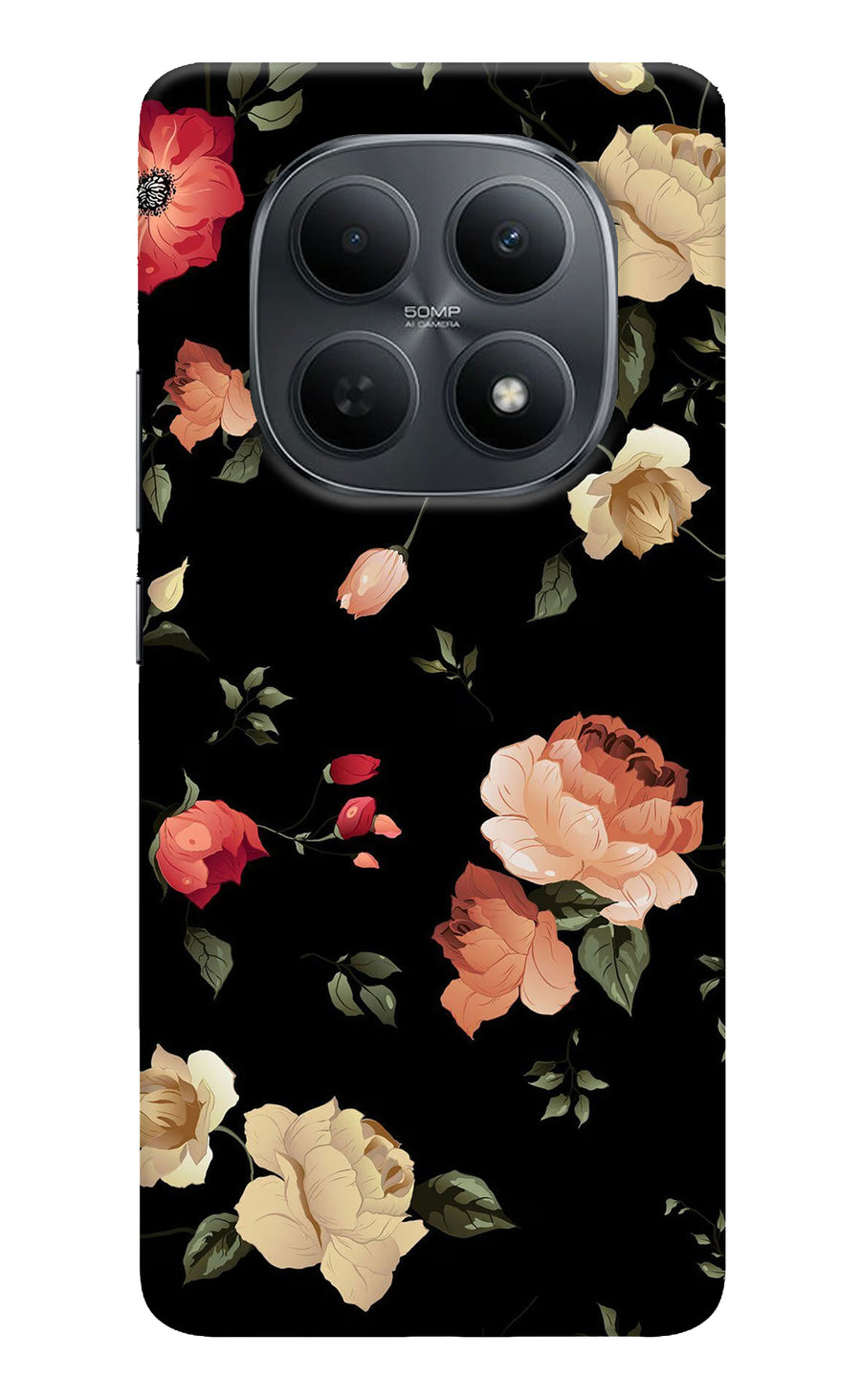 Flowers Poco M8 5G Back Cover, Hard case
