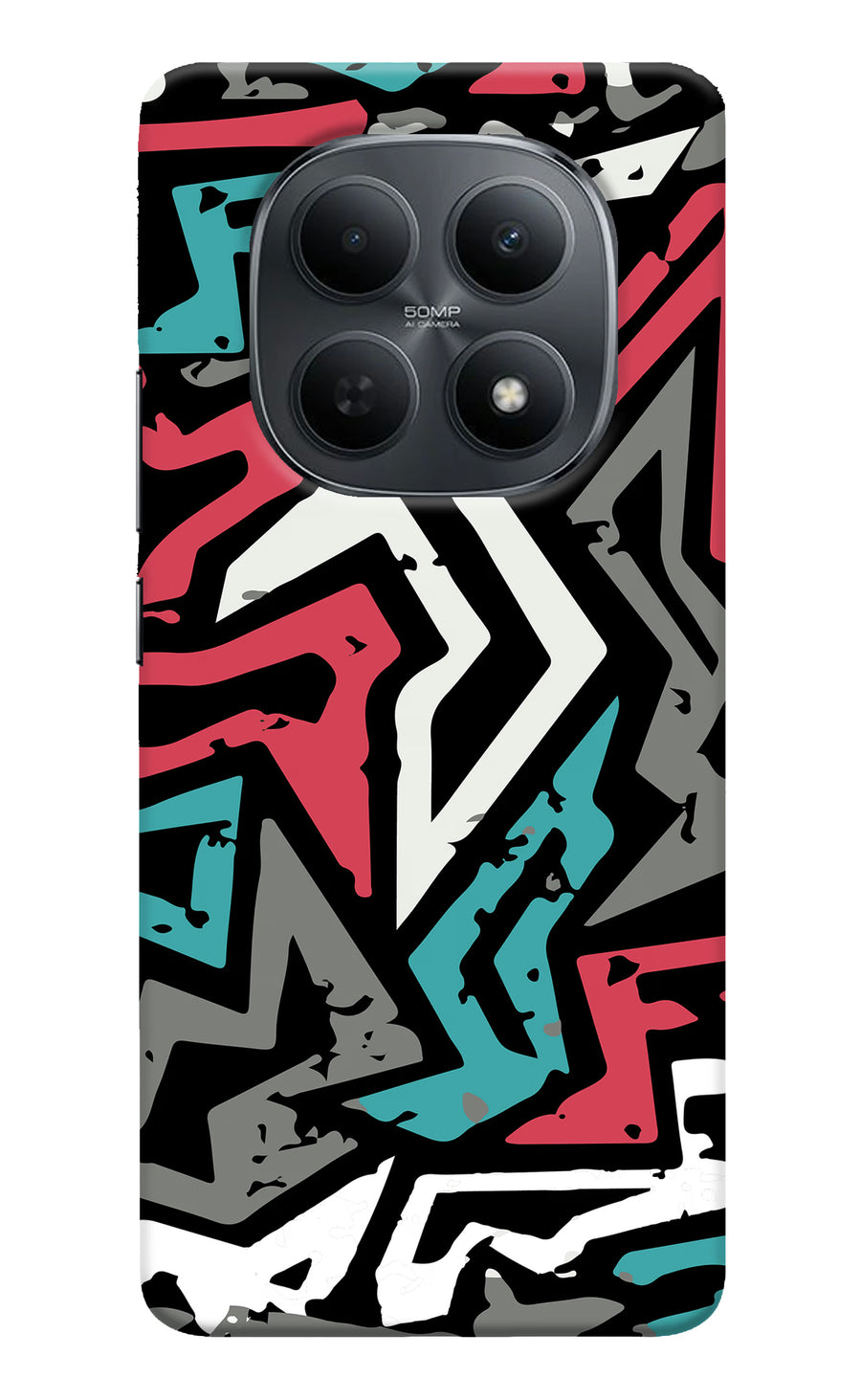 Geometric Graffiti Poco M8 5G Back Cover, Hard case