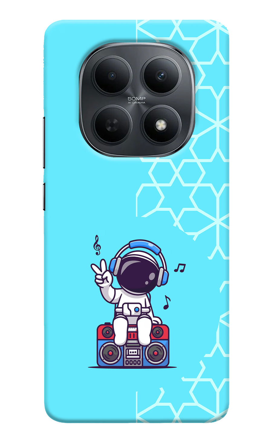 Cute Astronaut Chilling Poco M8 5G Back Cover, Hard case