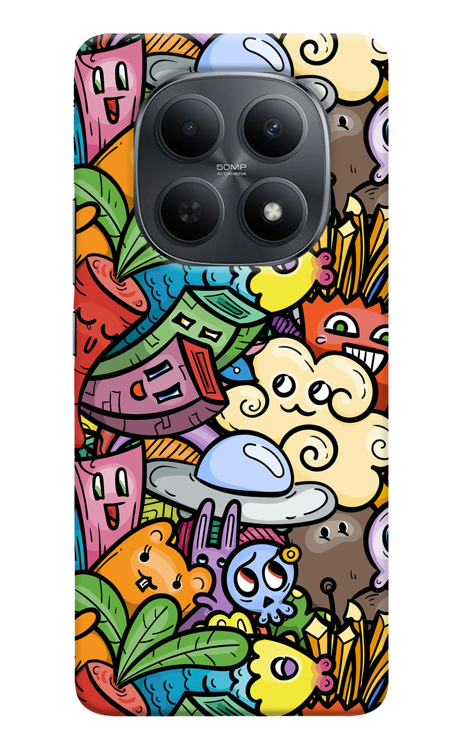 Veggie Doodle Poco M8 5G Back Cover, Hard case