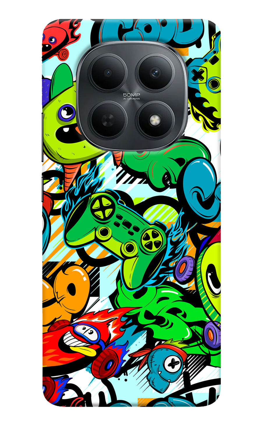 Game Doodle Poco M8 5G Back Cover, Hard case
