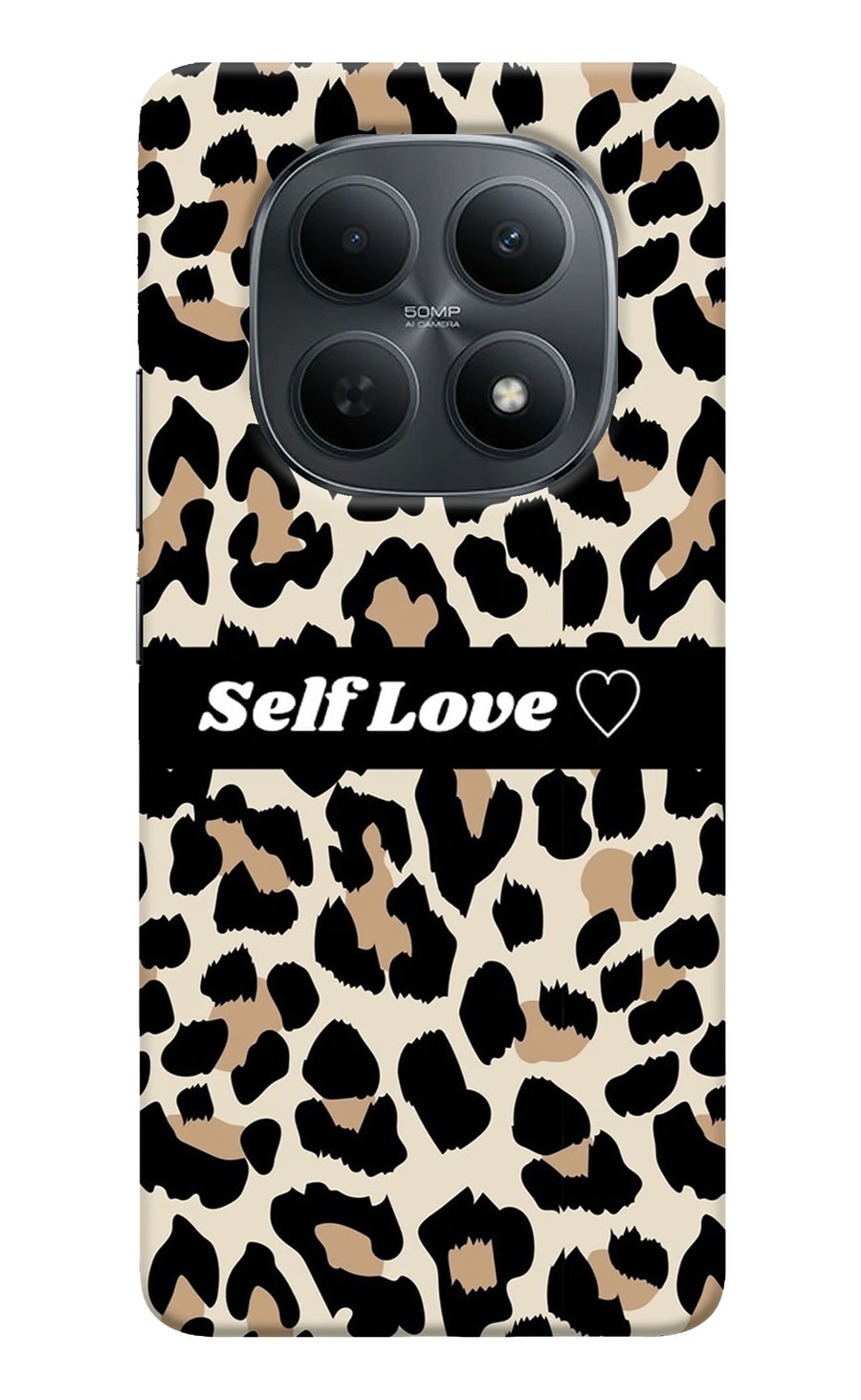 Leopard Print Self Love Poco M8 5G Back Cover, Hard case