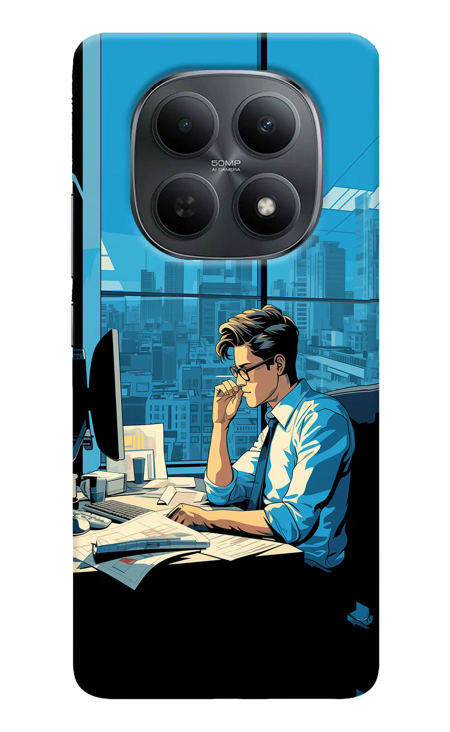 Focused Hustler (AI Generated) Poco M8 5G Back Cover, Hard case