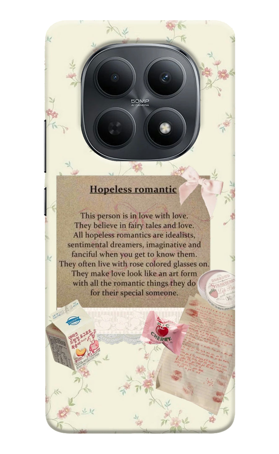Hopeless Romantic Poco M8 5G Back Cover, Hard case