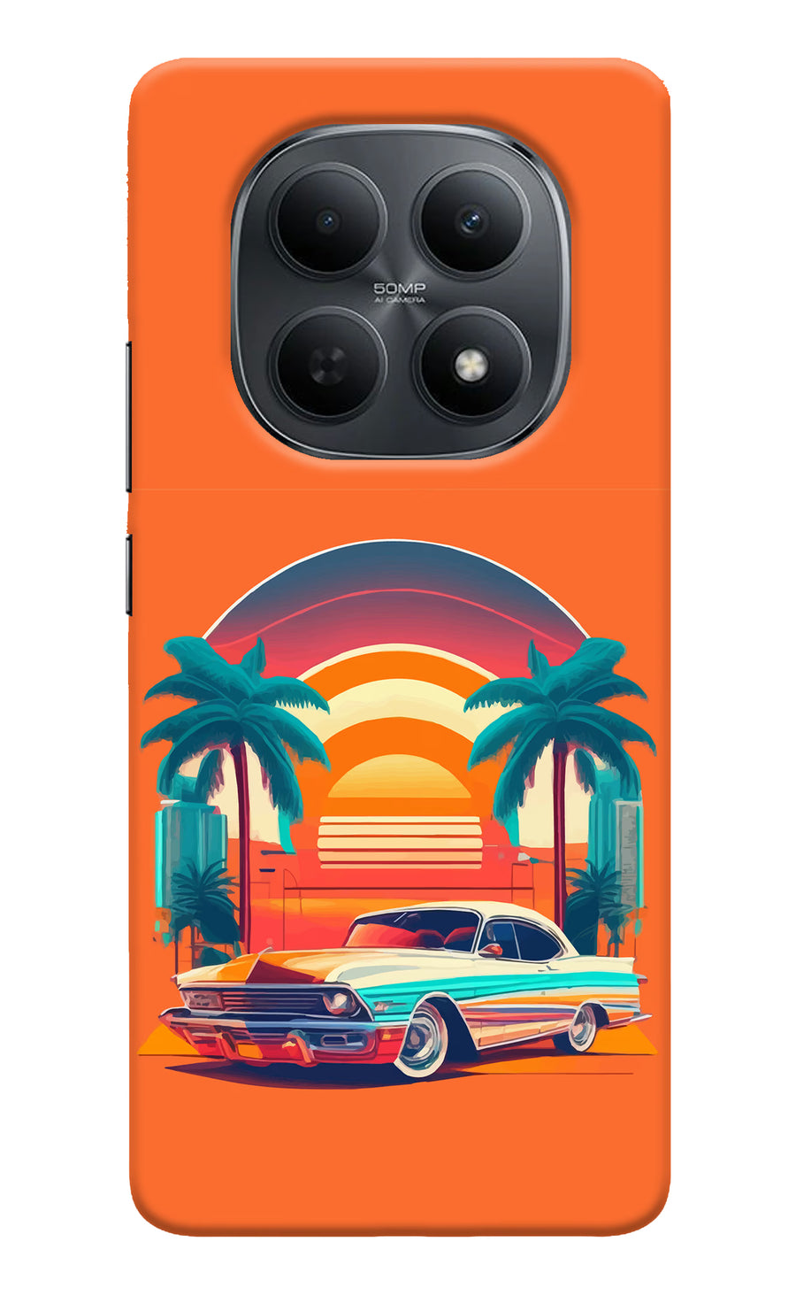 Palm Drive 80s Poco M8 5G Back Cover, Hard case