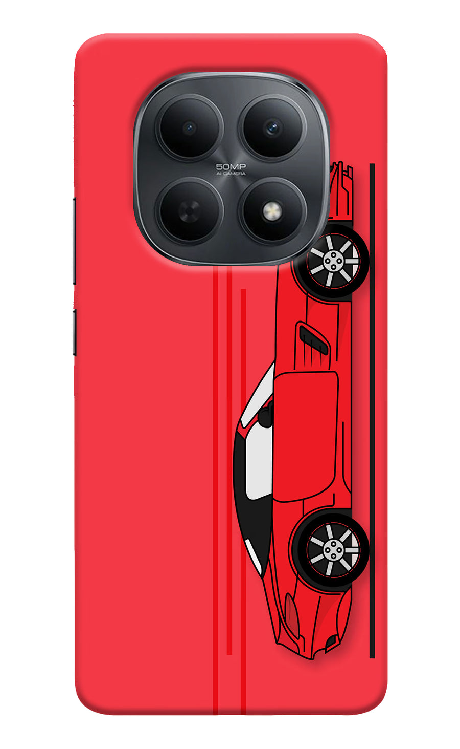 Red Velocity Poco M8 5G Back Cover, Hard case