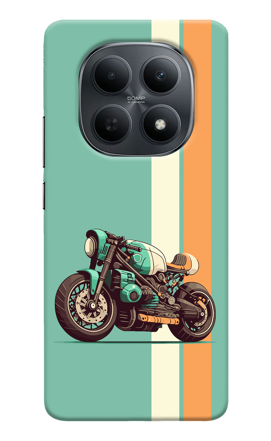 Striped Moto Drift Poco M8 5G Back Cover, Hard case