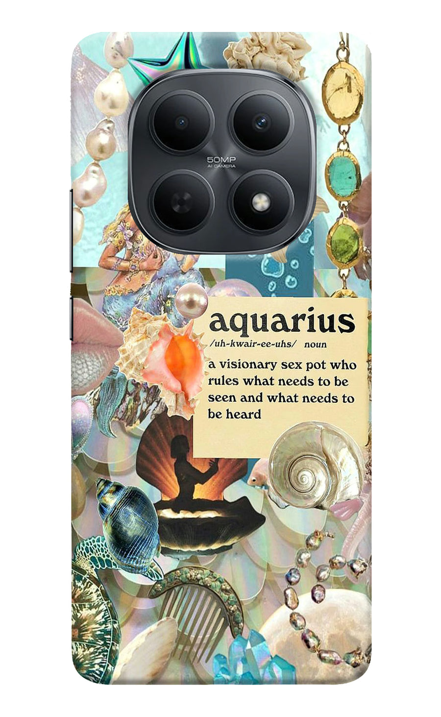 Aquarius Zodiac Poco M8 5G Back Cover, Hard case