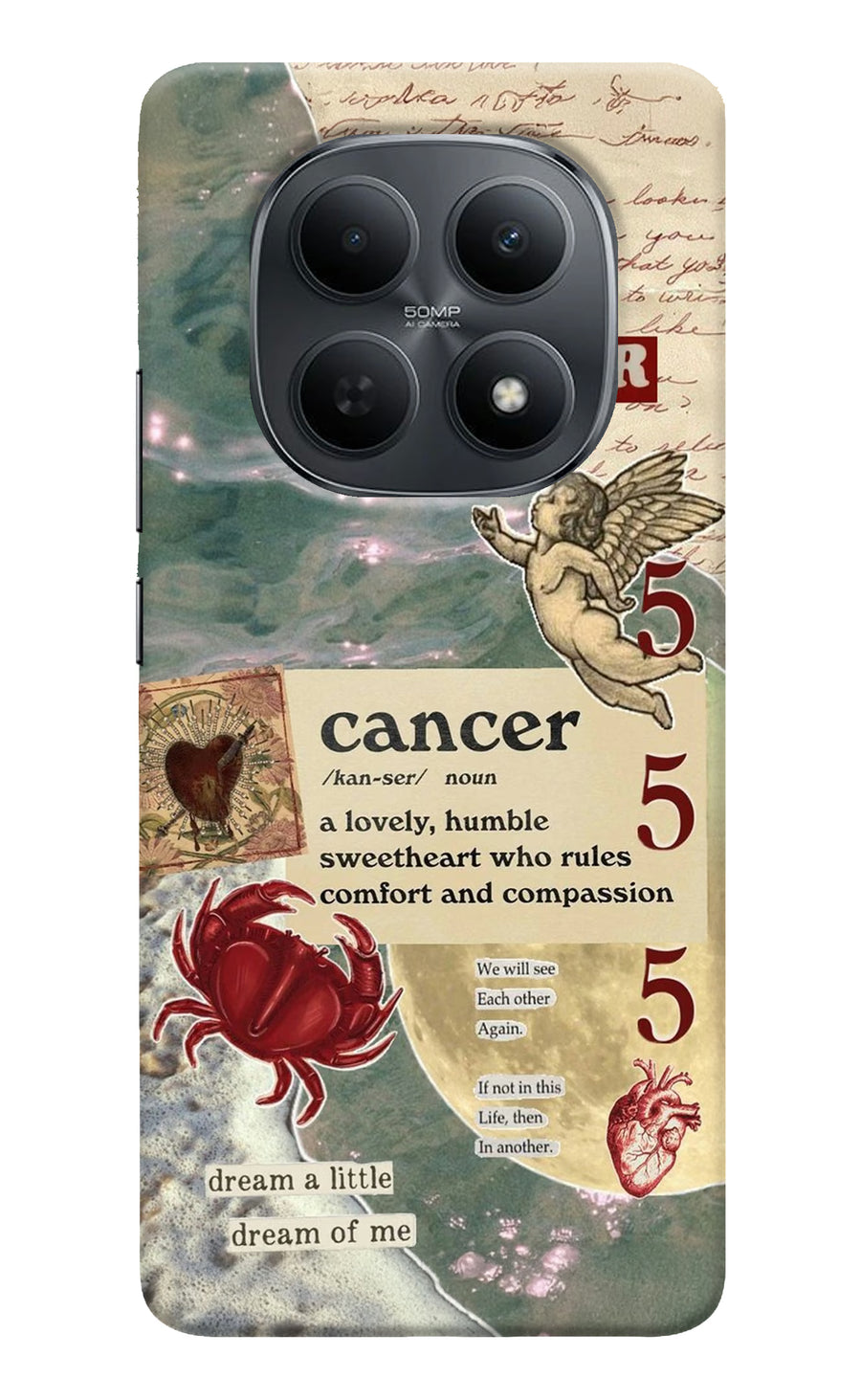 Cancer Zodiac Poco M8 5G Back Cover, Hard case