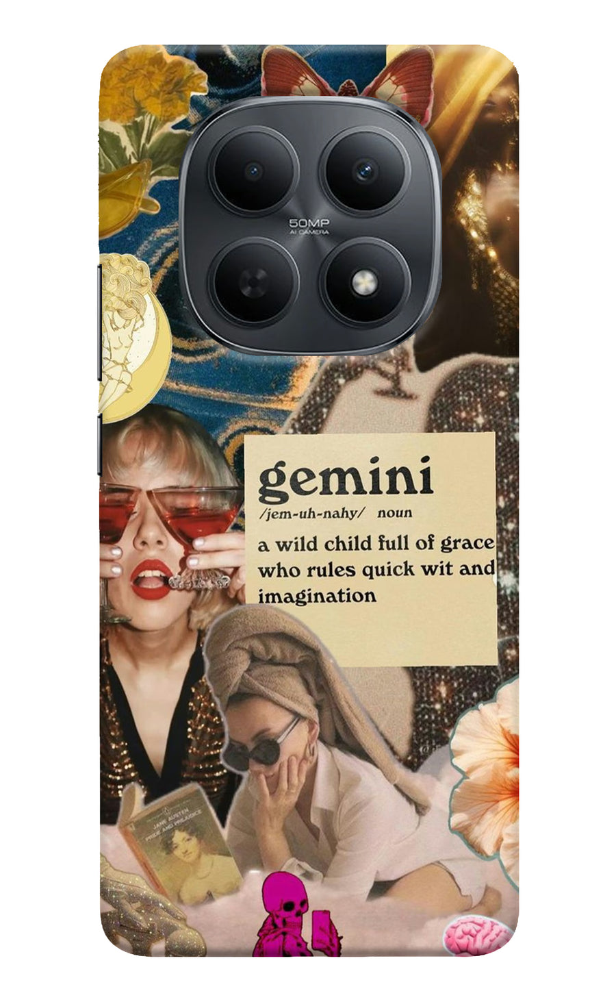 Gemini Zodiac Poco M8 5G Back Cover, Hard case