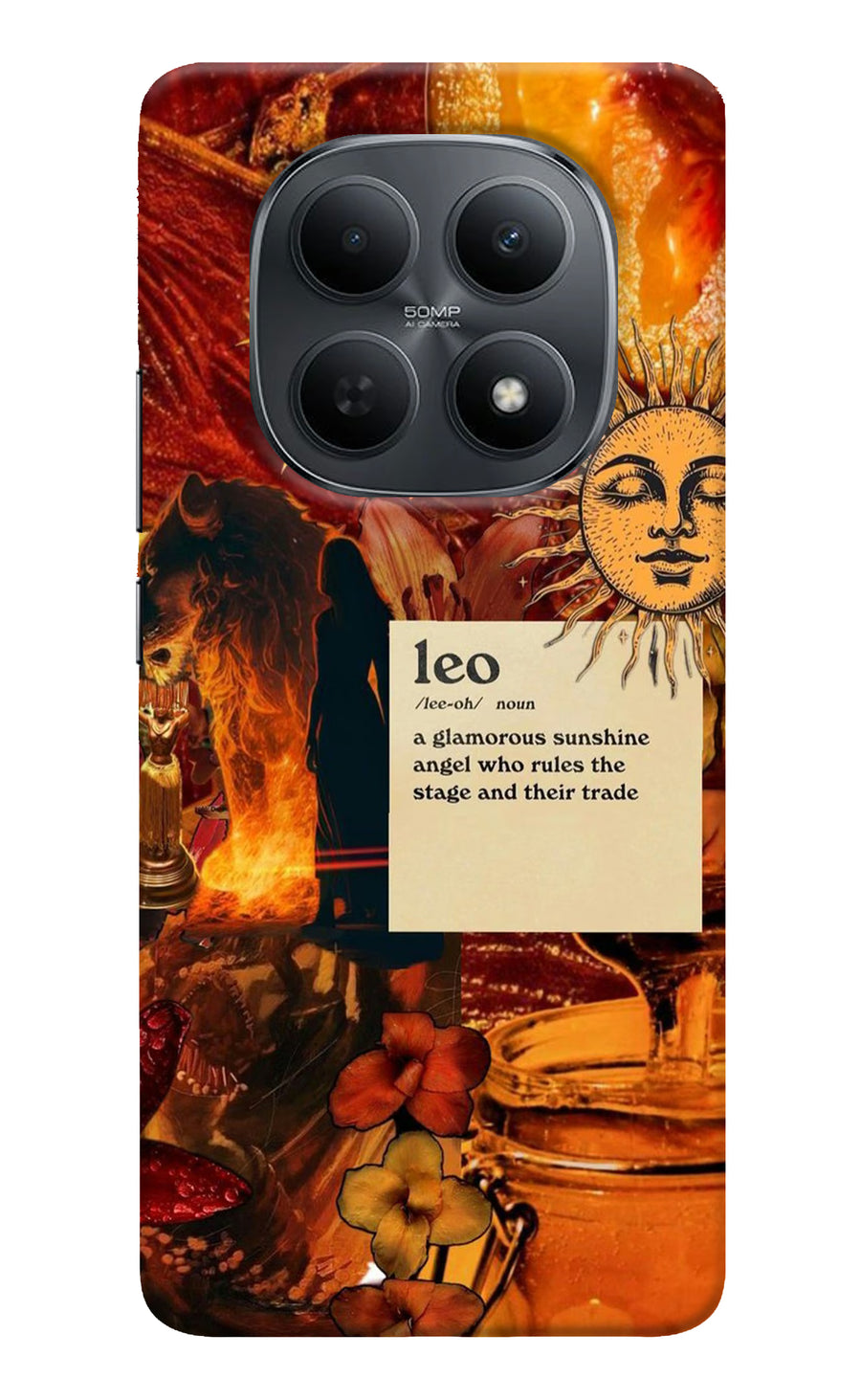 Leo Zodiac Poco M8 5G Back Cover, Hard case