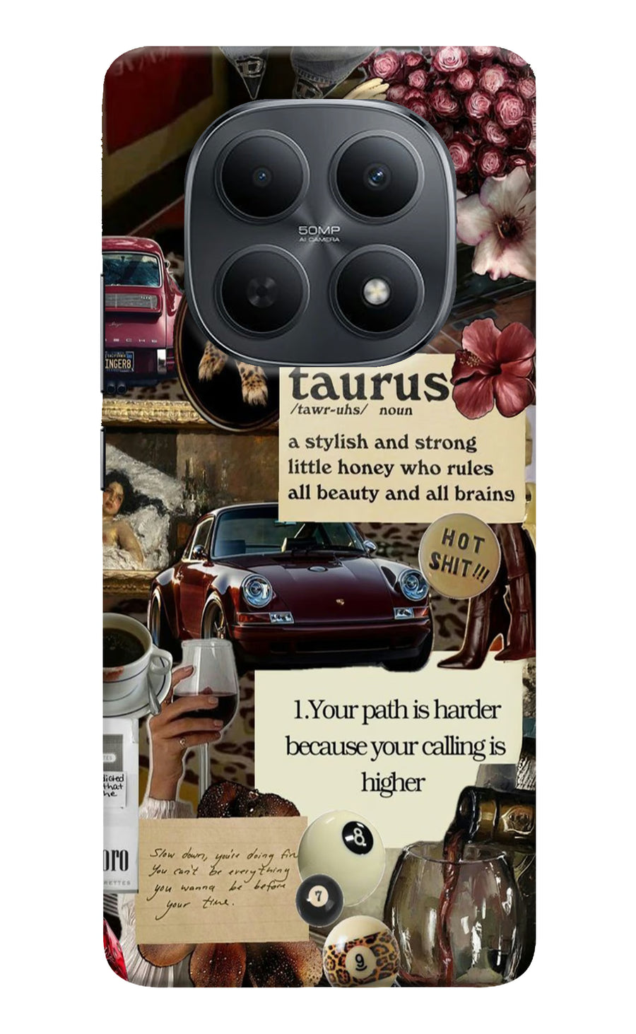 Taurus Zodiac Poco M8 5G Back Cover, Hard case