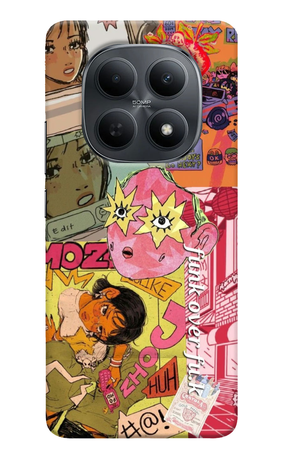 Funkover Poco M8 5G Back Cover, Hard case