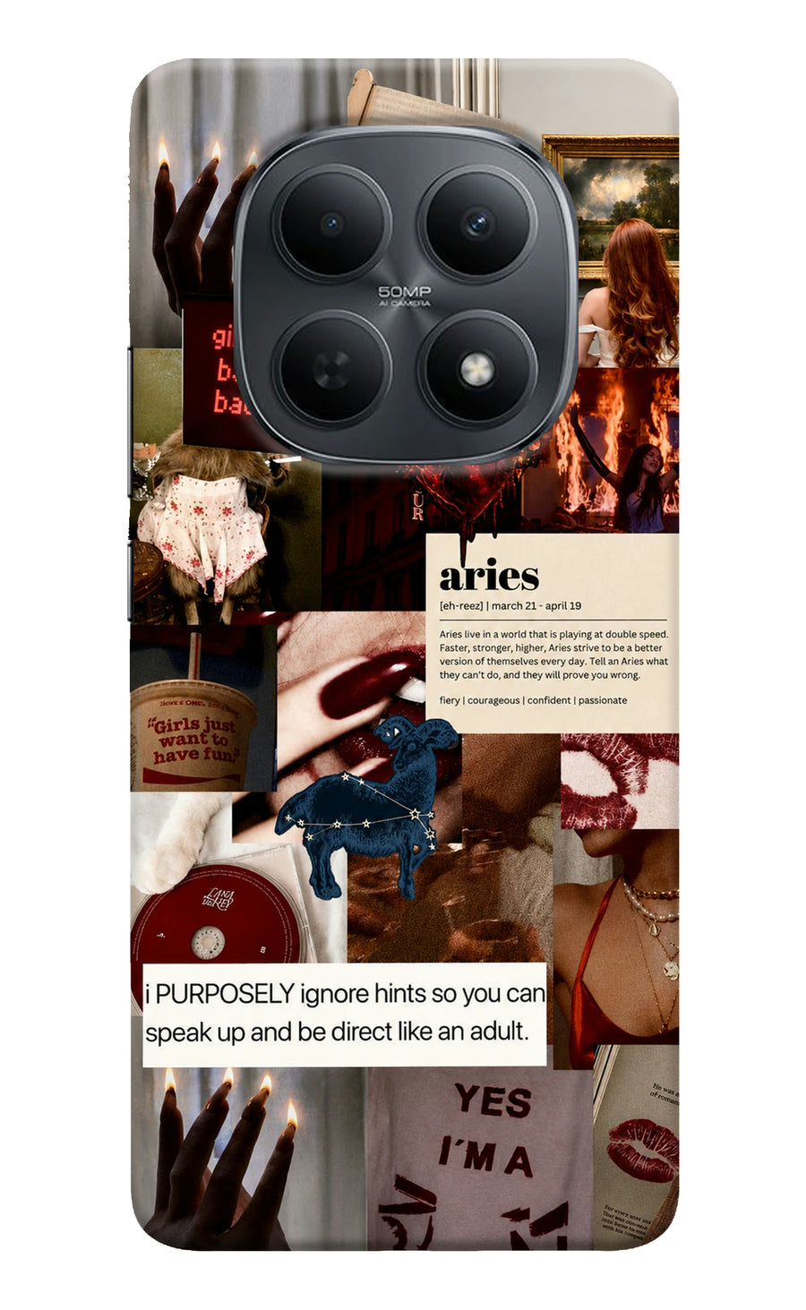 Zodiac Aries Poco M8 5G Back Cover, Hard case