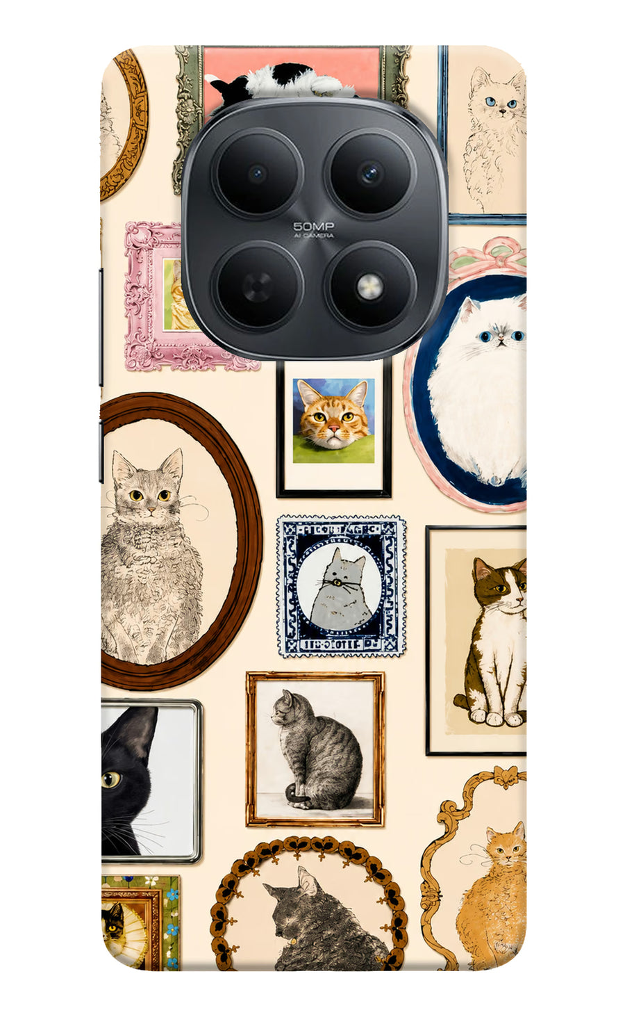 Mirror Cats Poco M8 5G Back Cover, Hard case
