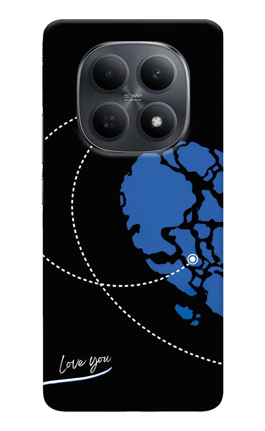 Love Orbit Poco M8 5G Back Cover, Hard case