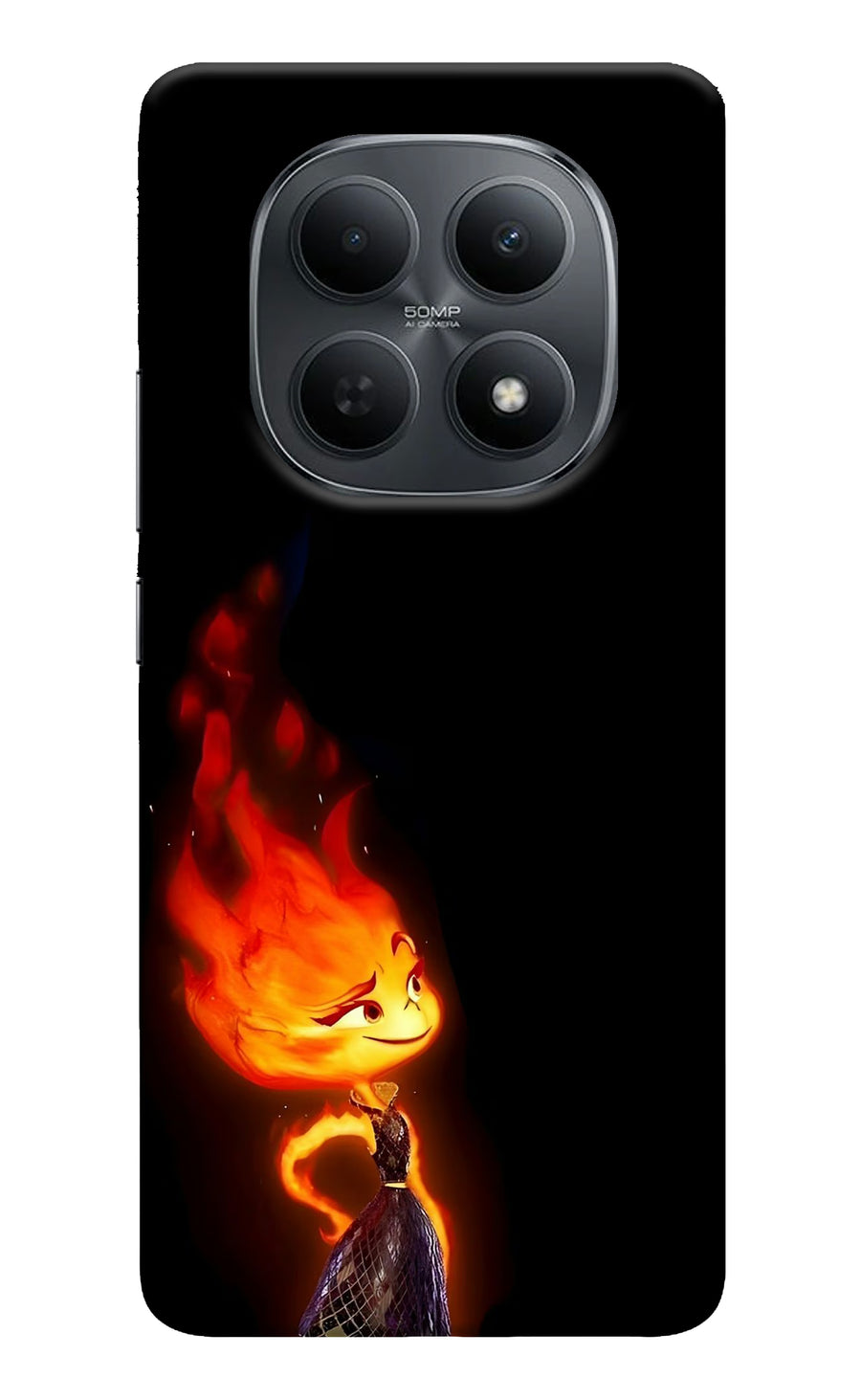 Ember Flame Poco M8 5G Back Cover, Hard case