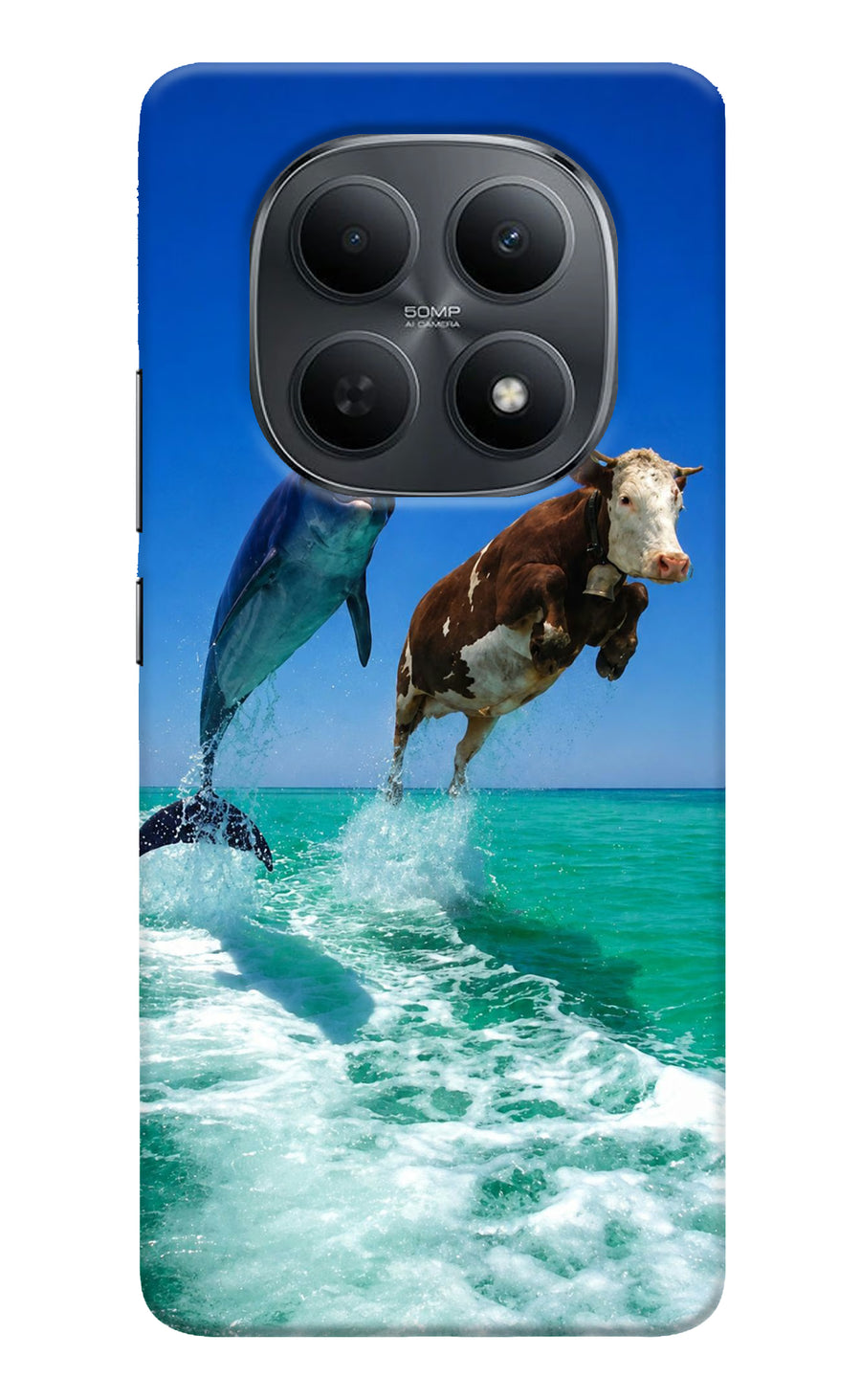 Dolphin vs Cow Poco M8 5G Back Cover, Hard case