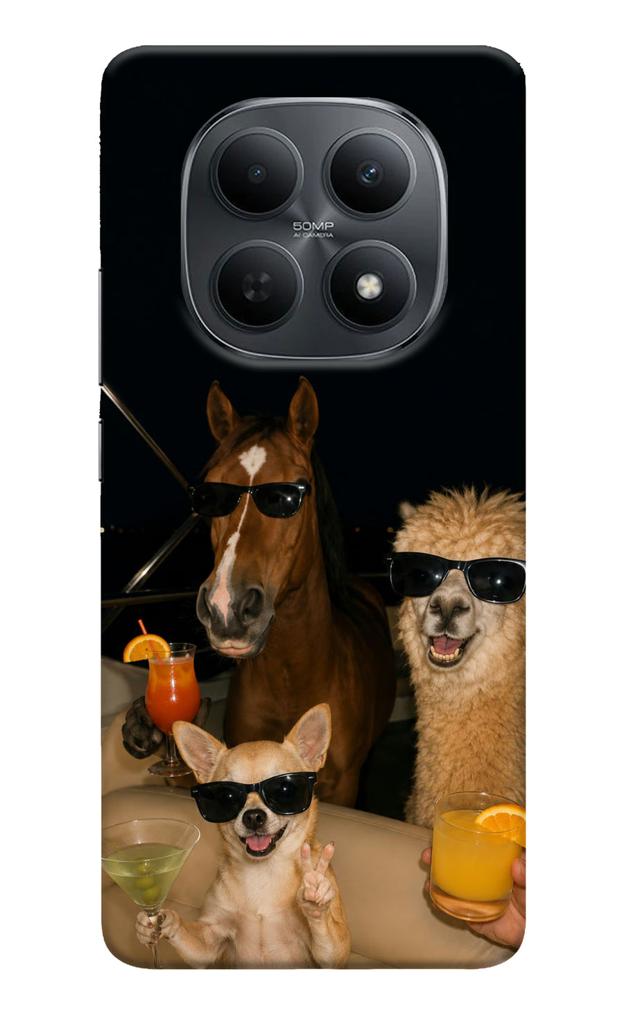 Party Squad Poco M8 5G Back Cover, Hard case