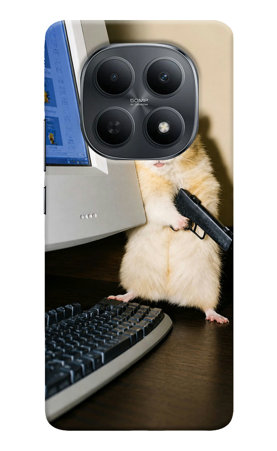 Hacker Hamster Poco M8 5G Back Cover, Hard case