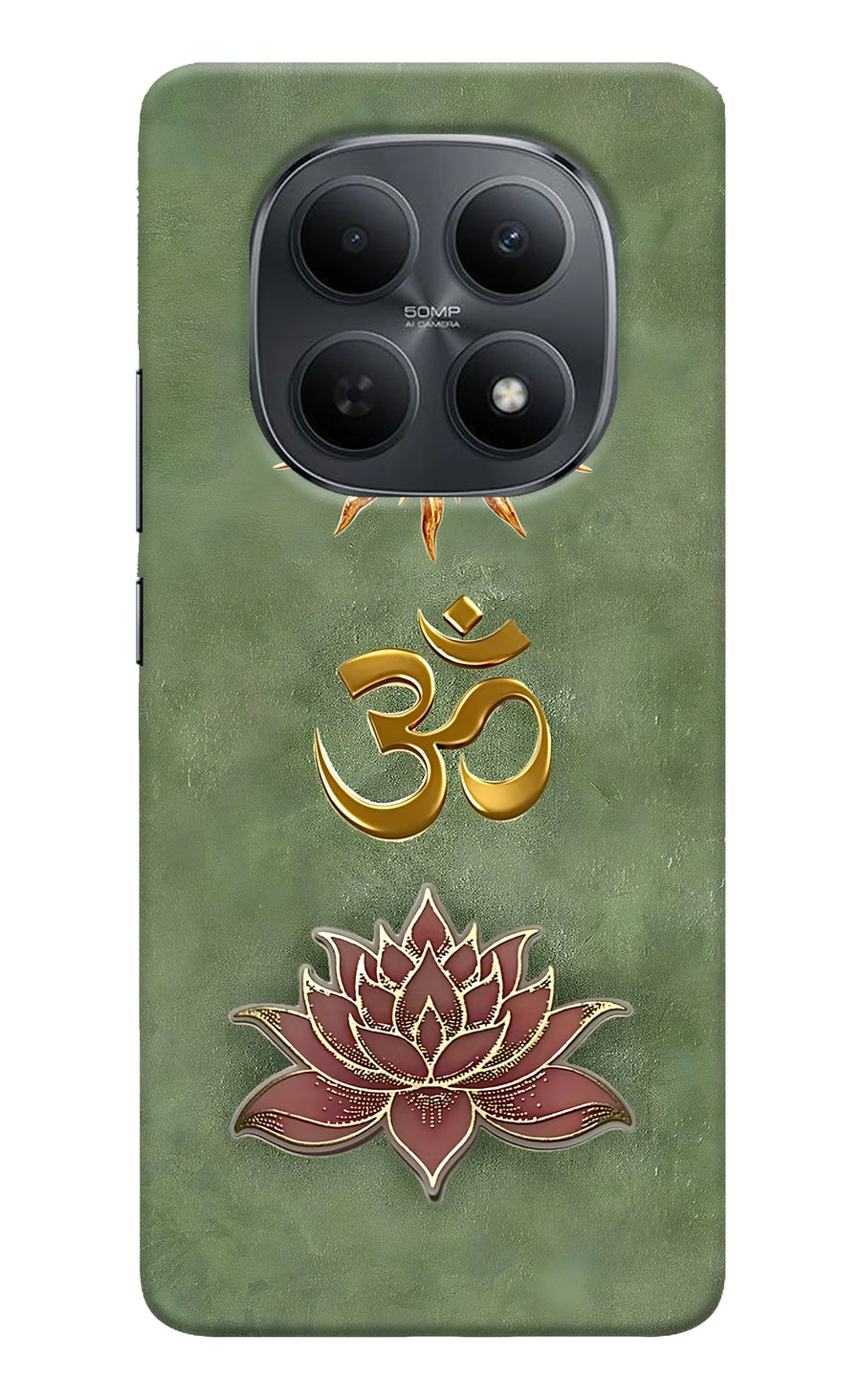 Om & Lotus Poco M8 5G Back Cover, Hard case